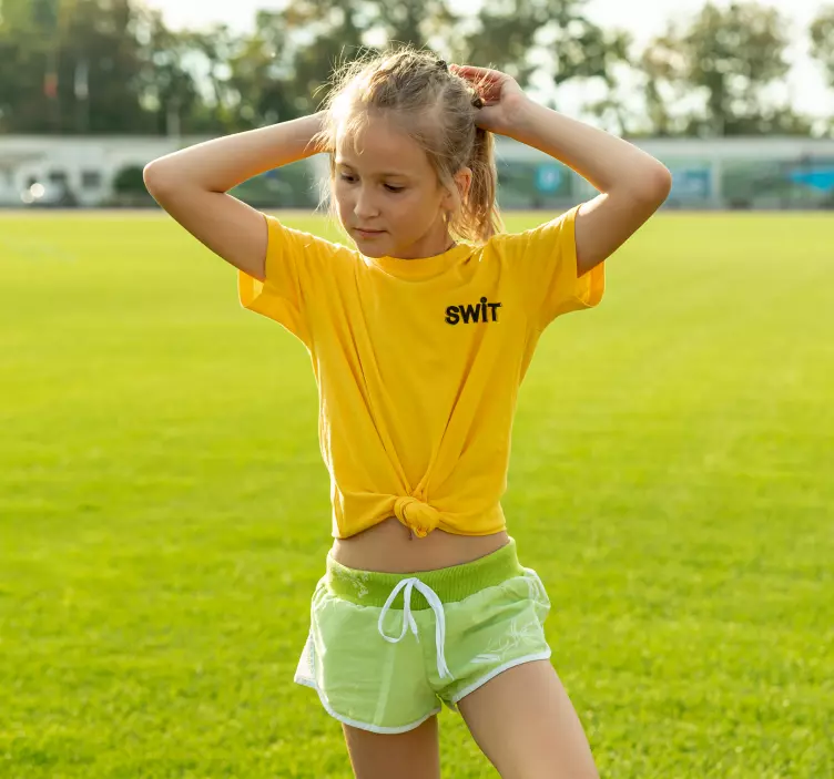 Camiseta SWIT Logo mini blanca - TenVinilo