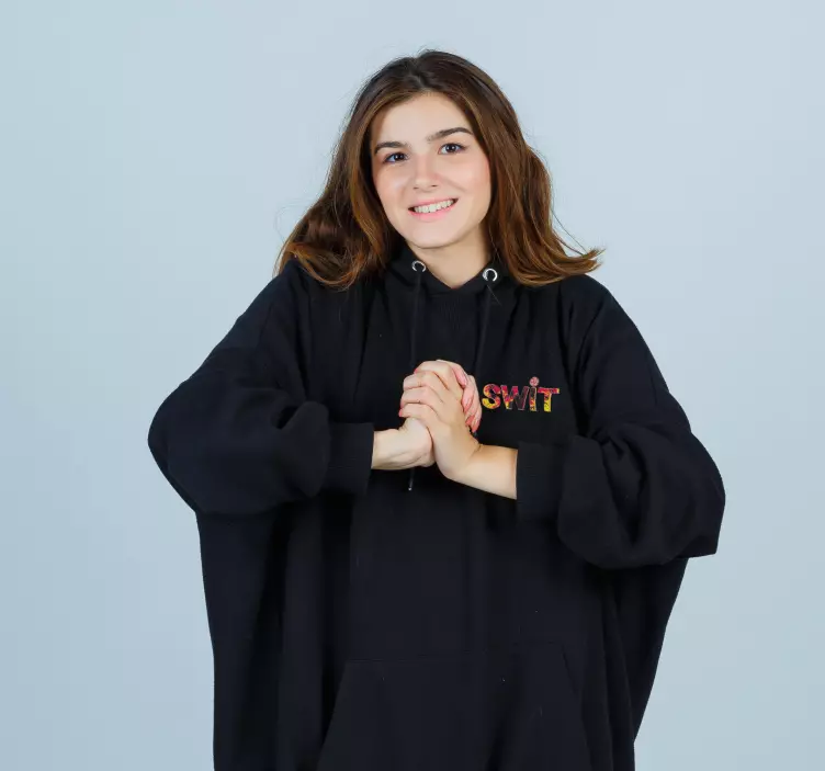 Sudadera SWIT logo mini negra - TenVinilo