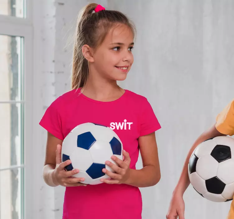 Camiseta SWIT Logo mini rosa - TenVinilo