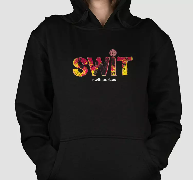 Sudadera SWIT logo negra - TenVinilo