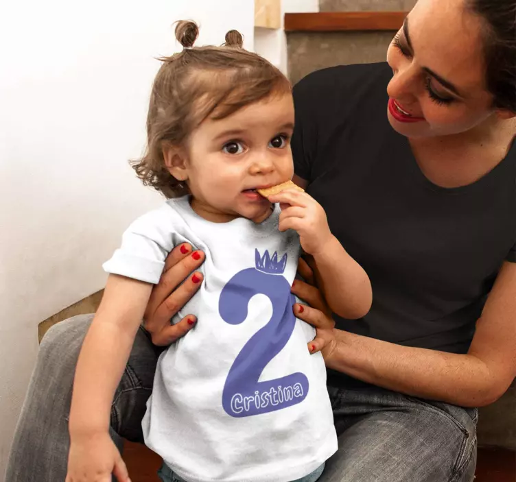 Body Cumpleaños con nombre y número azul - TenVinilo