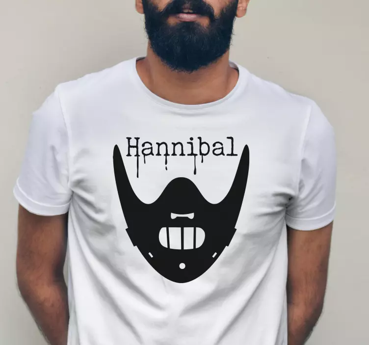 Camiseta con máscara de Hannibal Lecter - TenVinilo