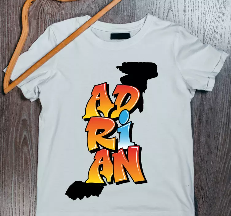 Camiseta con nombre personalizado de graffiti moderno - TenVinilo