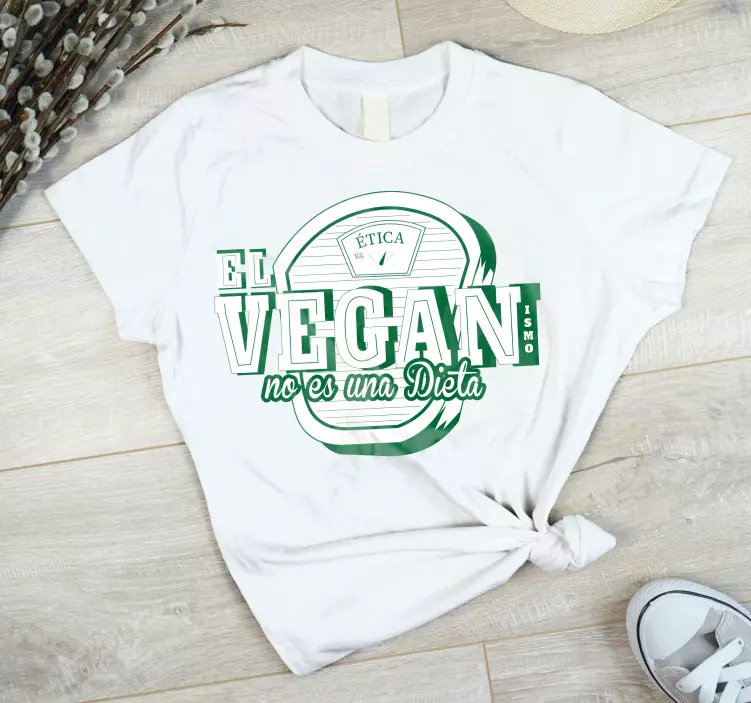 Camiseta con texto vegano no es una dieta - TenVinilo