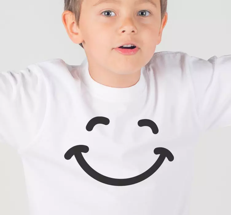 Camiseta infantil diseño sonriente - TenVinilo