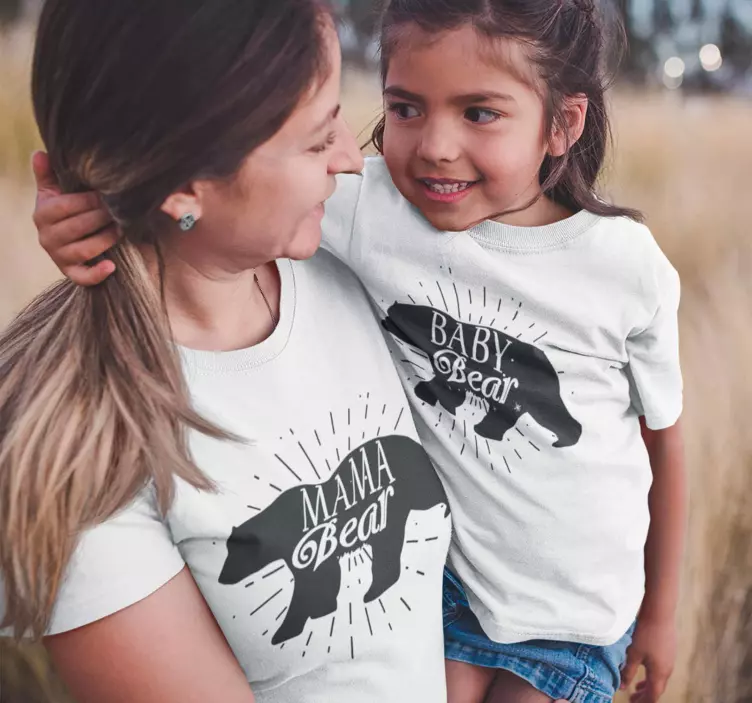 Camiseta madre e hija Mama Bear Baby Bear - TenVinilo
