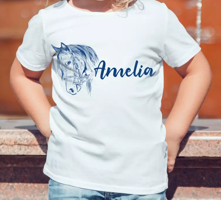 Camiseta infantil Caballo personalizado - TenVinilo