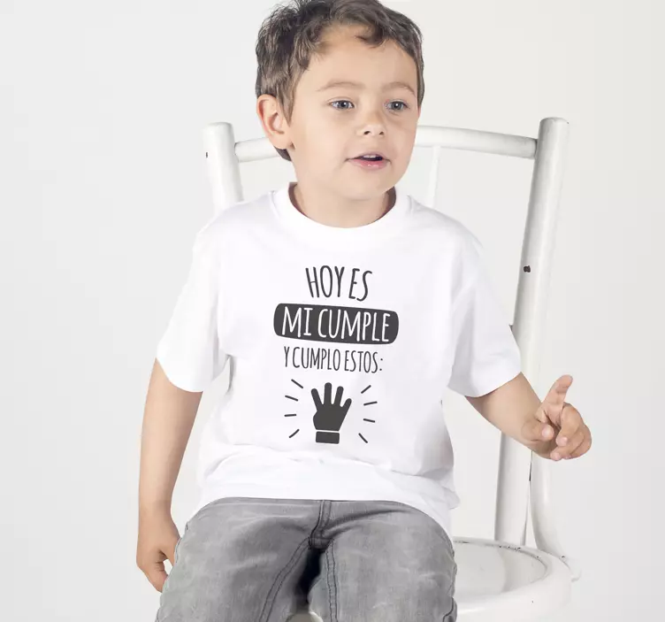 Camiseta para bebé Camiseta cumplo éstos - TenVinilo