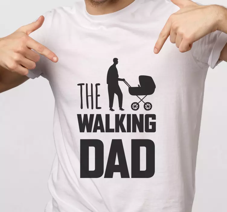 Camiseta Día del Padre Juego de palabras de papá caminando - TenVinilo