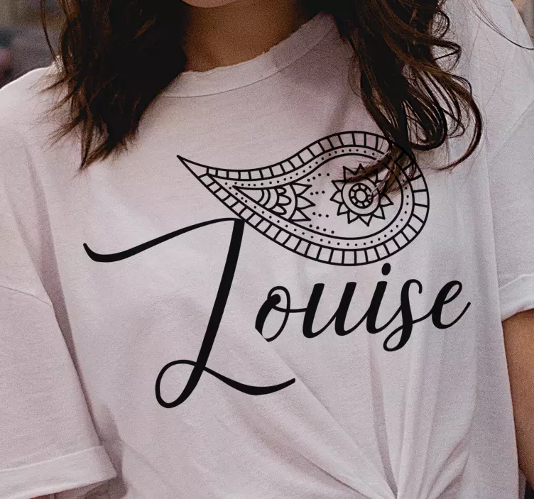 Camiseta personalizable diseño paisley - TenVinilo