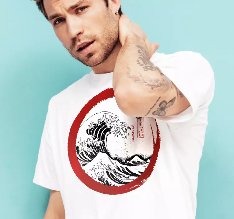 Camiseta personalizable Ola gigante Kanagawa - TenVinilo