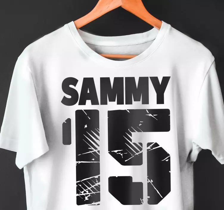 Camiseta personalizable diseño numerado - TenVinilo