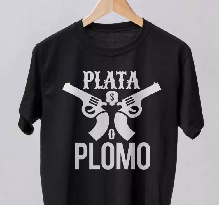 Plata o plomo escobar camiseta personalizada - TenVinilo