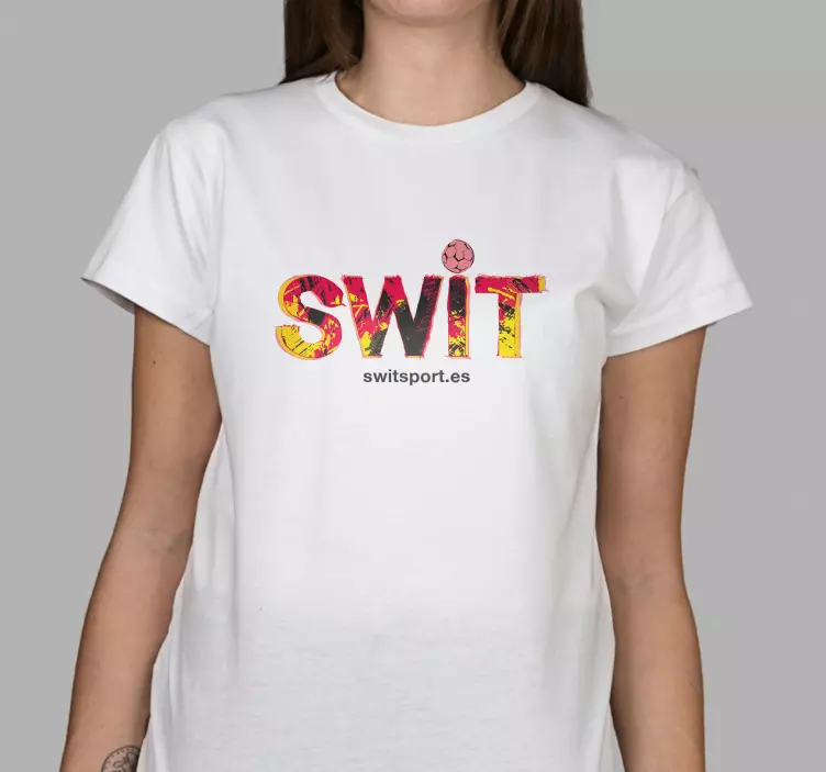 Camiseta SWIT logo Blanca - TenVinilo