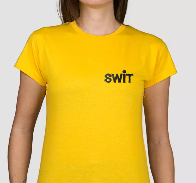 Camiseta SWIT Logo mini blanca - TenVinilo