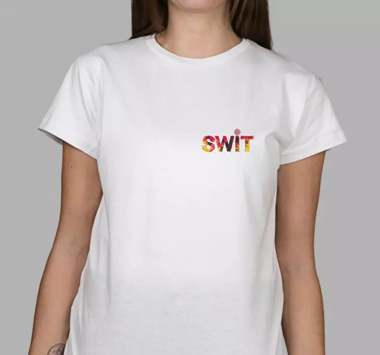 Camiseta SWIT Logo mini blanca - TenVinilo