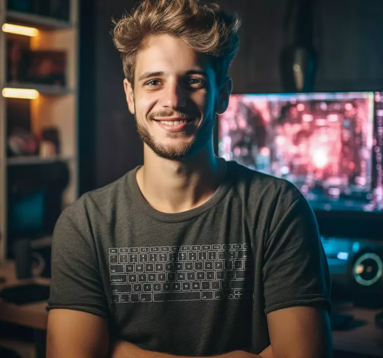 Camiseta teclas de teclado - TenVinilo