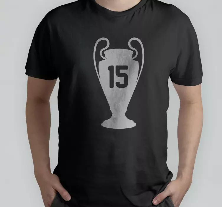 Camiseta campeones con trofeo personalizable - TenVinilo