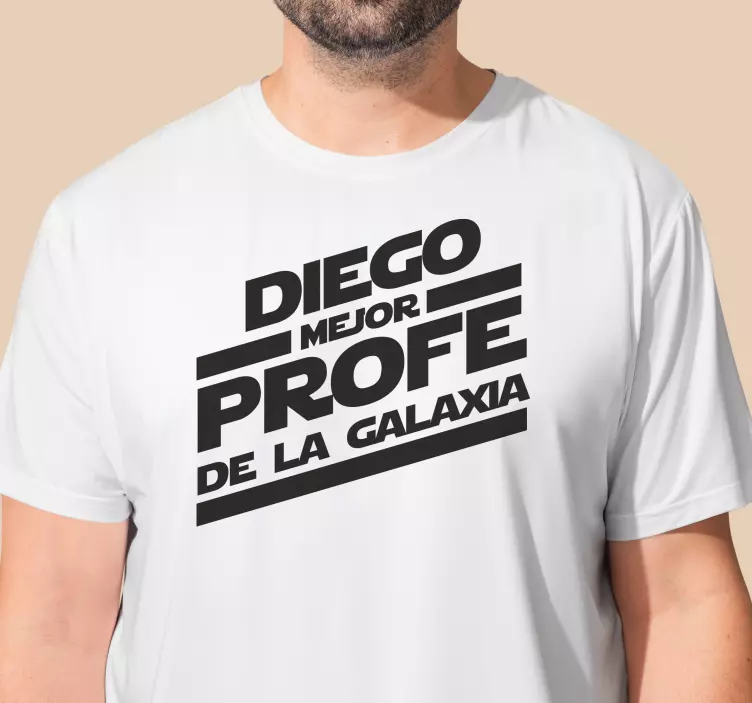 Camisetas con nombre mejor profe de la galaxia - TenVinilo