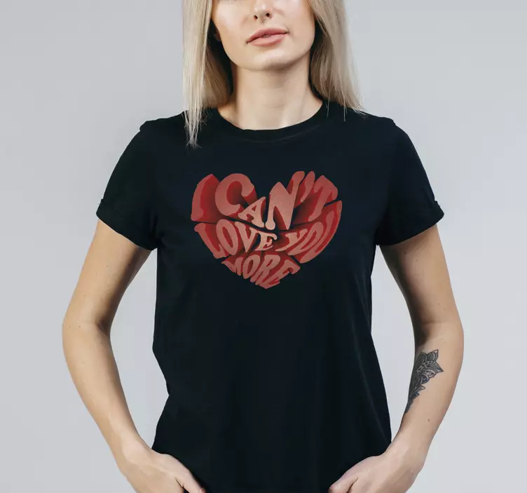 Camisetas de novios cant love you more - TenVinilo