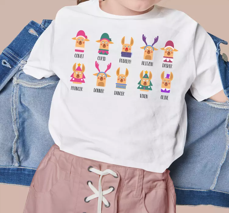 Camisetas padre e hijo personajes de renos - TenVinilo