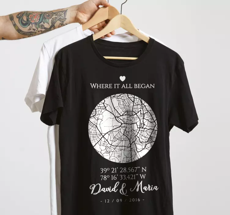 Camisetas parejas "donde todo empezó" - TenVinilo