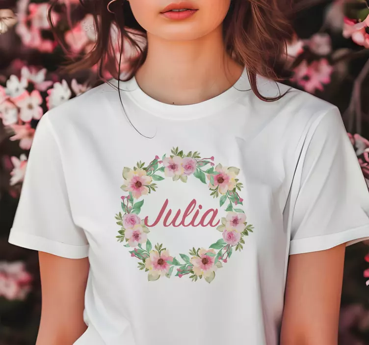 Camisetas con nombre flores de primavera - TenVinilo
