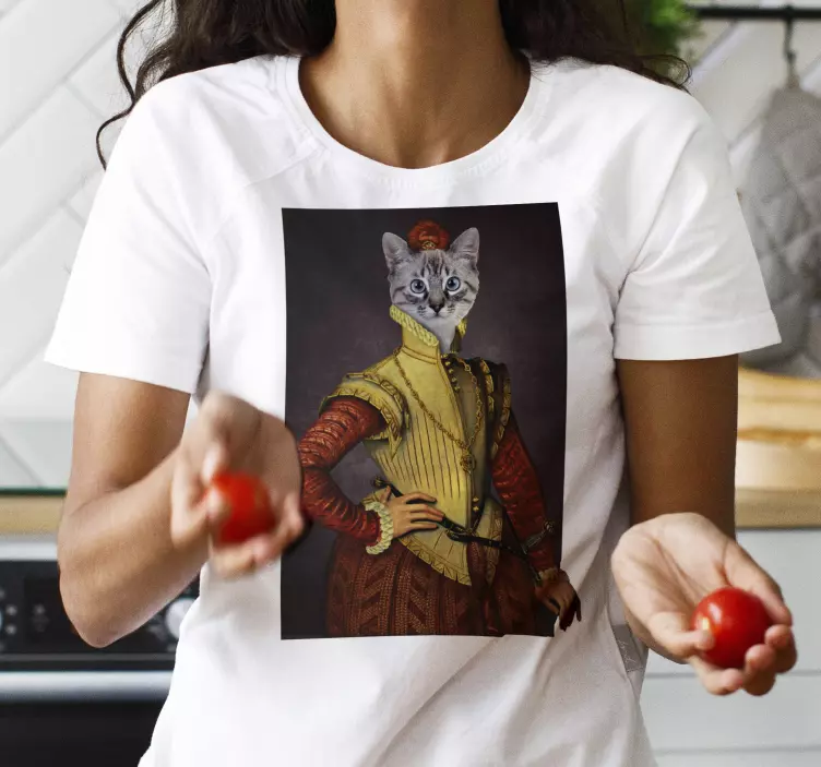 Camisetas personalizable con gato aristócrata - TenVinilo