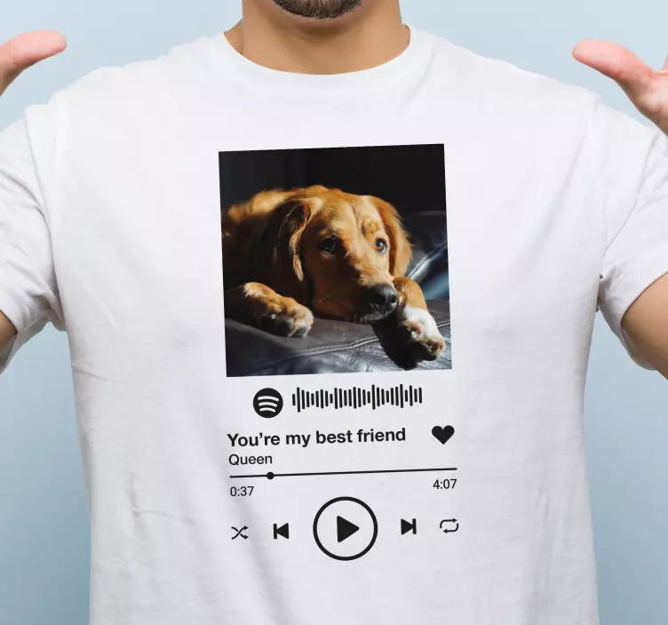 Camiseta con foto Spotify personalizable - TenVinilo