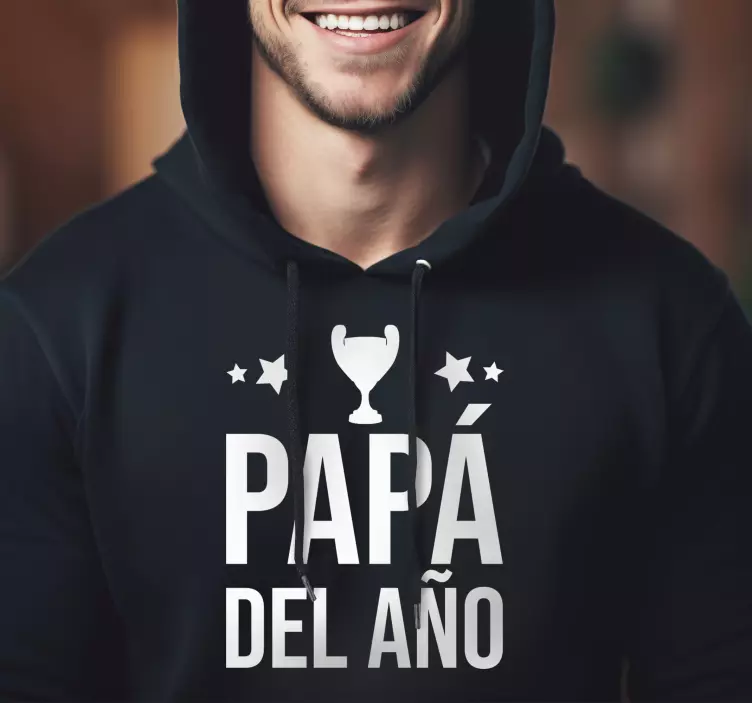 Sudadera texto papá del año - TenVinilo