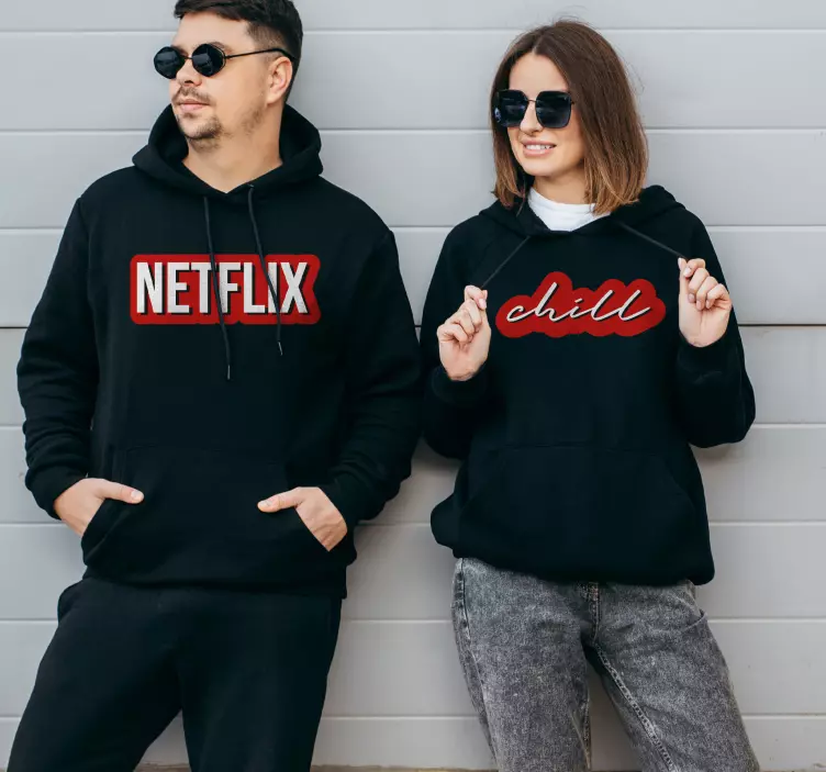 Sudaderas para parejas Net y Chill - TenVinilo