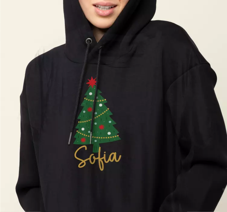 Sudadera árbol de navidad personalizado - TenVinilo