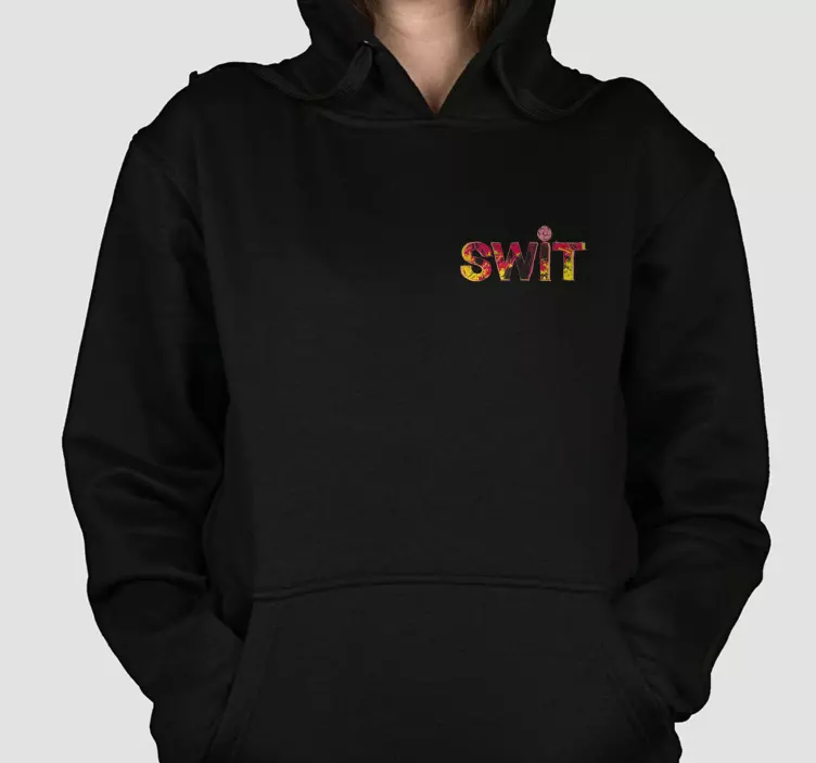 Sudadera SWIT logo mini negra - TenVinilo