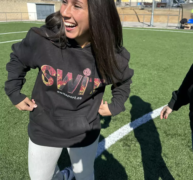 Sudadera SWIT logo negra - TenVinilo