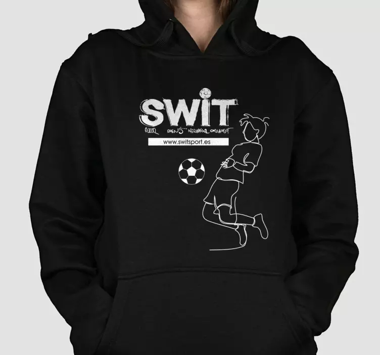 Sudadera SWIT Sport Negra - TenVinilo
