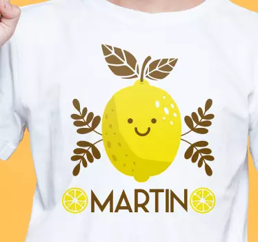Camiseta bebé personaje limón sonriente - TenVinilo