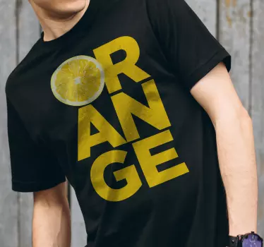 Camiseta mensaje cítrico brillante - TenVinilo