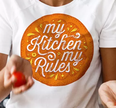 Camiseta reglas de la cocina - TenVinilo