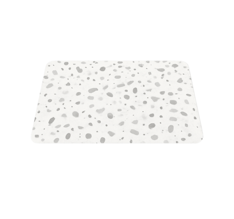 Alfombra vinílica efecto mármol aspecto terrazo gris - TenVinilo