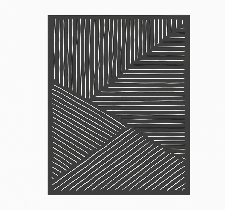 Alfombra vinilo cocina líneas onduladas blancas - TenVinilo