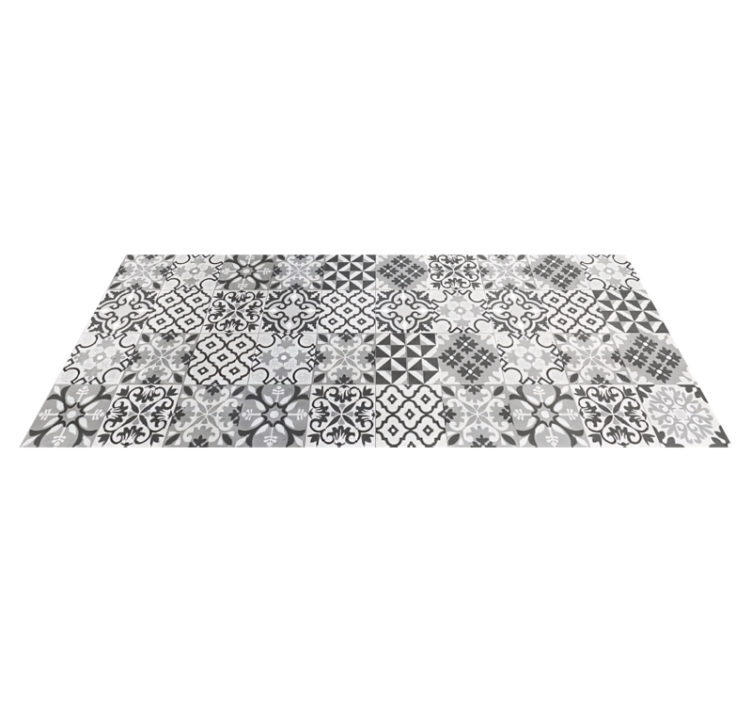 Alfombra hidráulica vinílica crearreda gris - TenVinilo