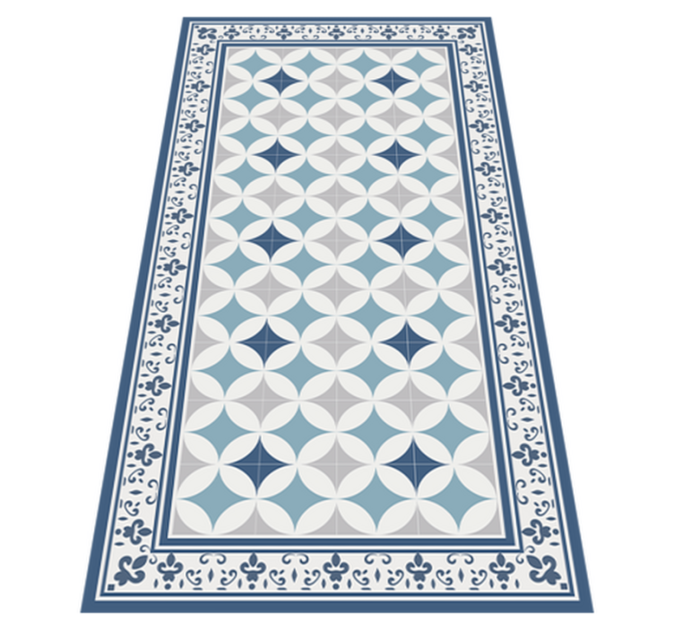 Alfombra vinilo cocina azulejo azul - TenVinilo