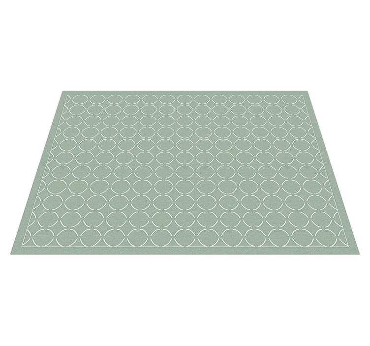 Alfombra vinilo cocina celadón enrejado muted - TenVinilo
