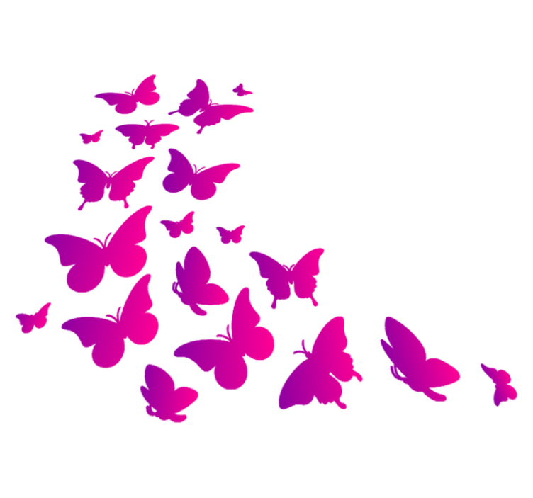 Alfombra vinílica animales ventana mariposa - TenVinilo