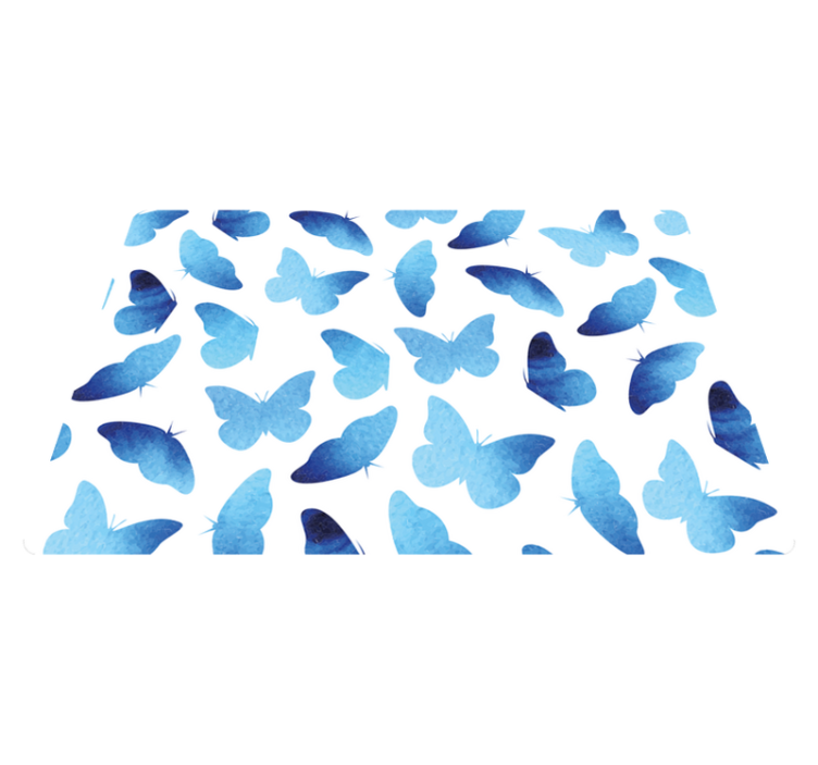 Alfombra vinílica animales mariposas pintadas - TenVinilo