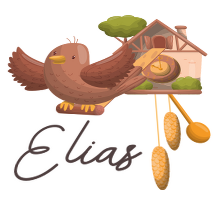 Alfombra vinílica animales reloj cucú personalizable - TenVinilo