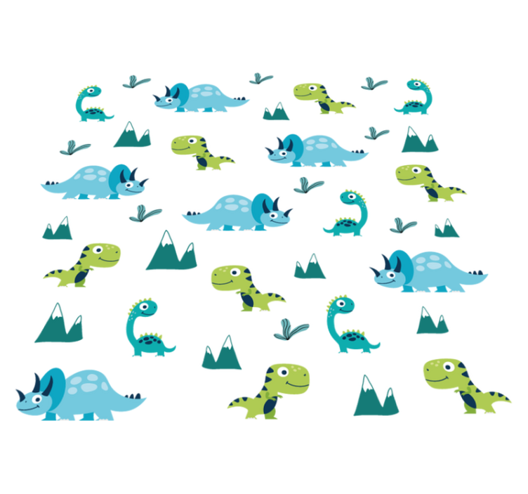Alfombra vinílica animales patrones de dinosaurios juguetones - TenVinilo