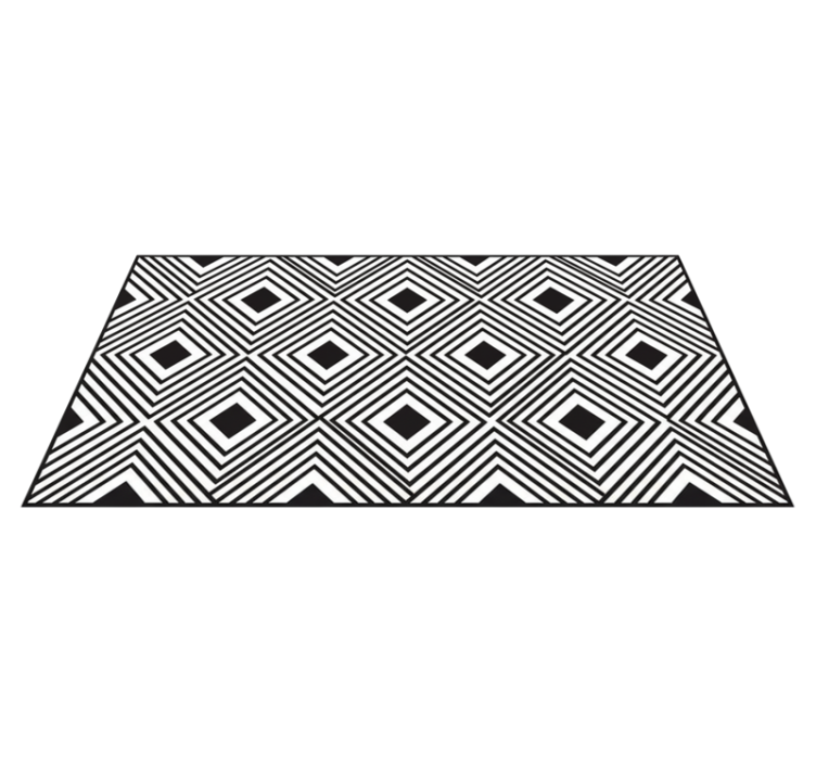 Alfombra vinilo cocina diseño de diamantes bold - TenVinilo