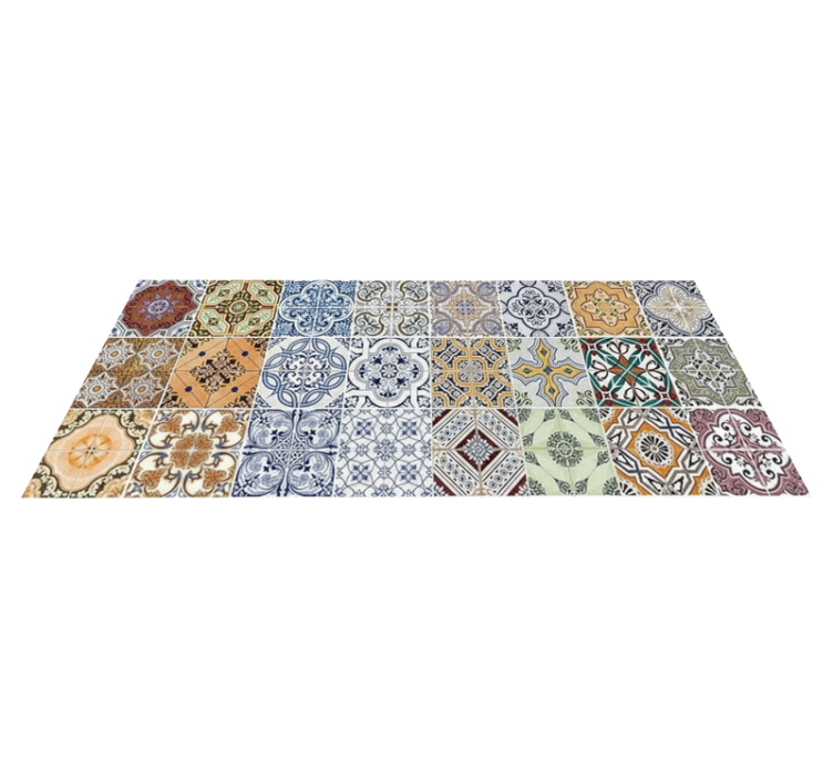 Alfombra vinilo cocina estilo mediterráneo ecléctico - TenVinilo