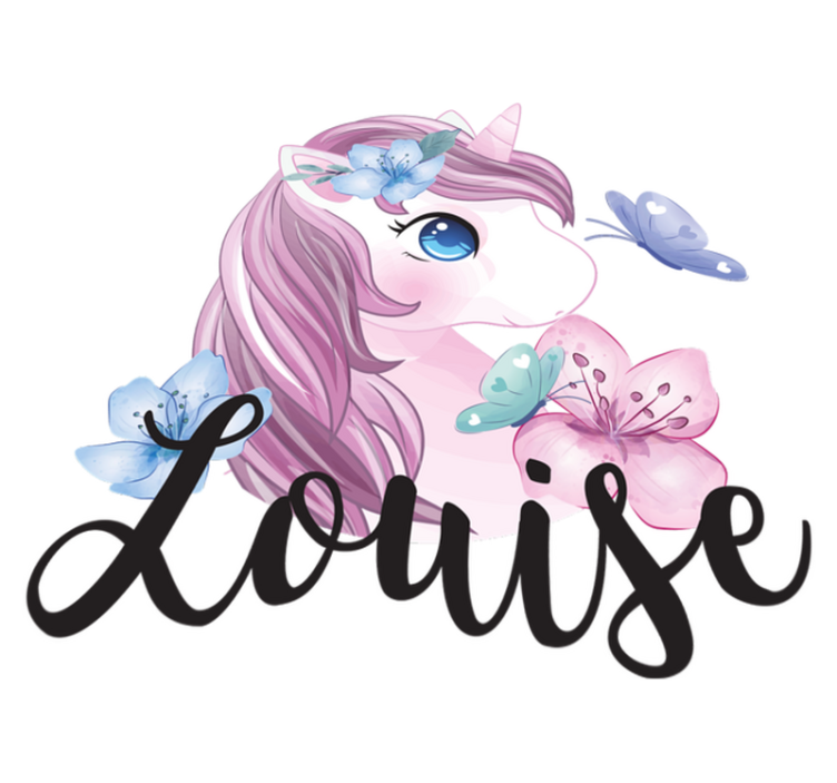 Alfombra vinílica animales unicornio con mariposa - TenVinilo